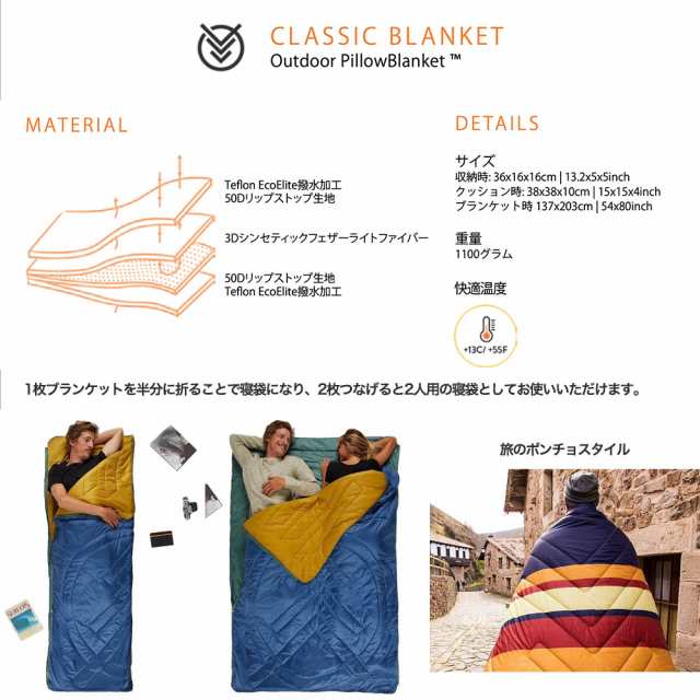 VOITED ボイテッド CLASSIC OUTDOOR RIPSTOP PILLOW BLANKET