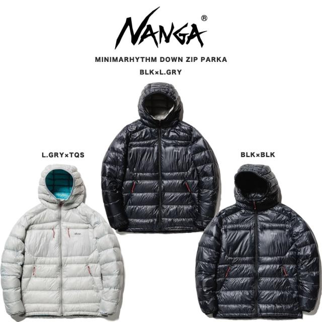 NANGA ナンガ MINIMARHYTHM DOWN ZIP HOODIE(MEN) ミニマリスムダウンジップフーディー nd2241-1a033 超撥水加工