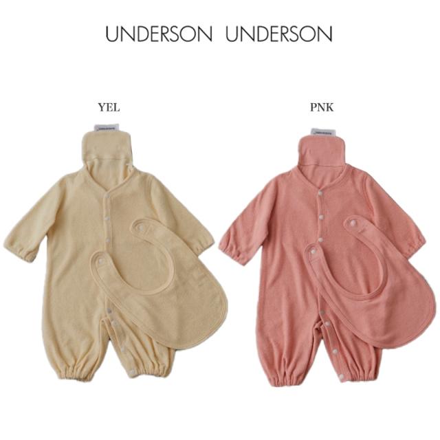 UNDERSON UNDERSON アンダーソンアンダーソン パイルセンター開きロンパース uubco211202 汗取りパット スタイ 3点SET 出産祝い 9,009円