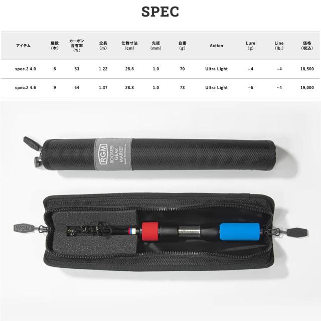 RGM(ルースター ギア マーケット) spec.2 / 4.6 UL モバイルロッド
