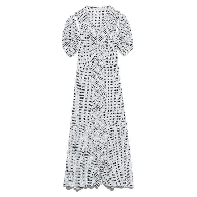 (SALE50%OFF) SNIDEL スナイデル フリルオーバーワンピース swfo221151 レディース ドレス  ロング フェミニン バルーンスリーブ フレア セール【P10】_7