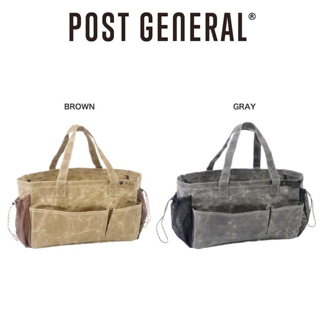POST GENERAL(ポストジェネラル) WAXED CANVAS TOOL BAG RECT / ワックスドキャンバス ツールバッグ レクト キャンプ サバゲー 車中泊 アウトドア マルチ収納