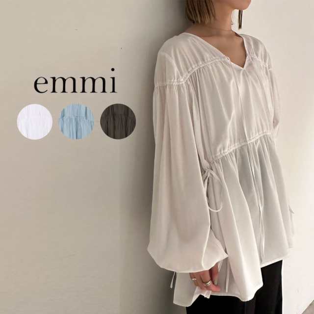 SALE50%OFF emmi atelier エミ アトリエ 2wayギャザーブラウス