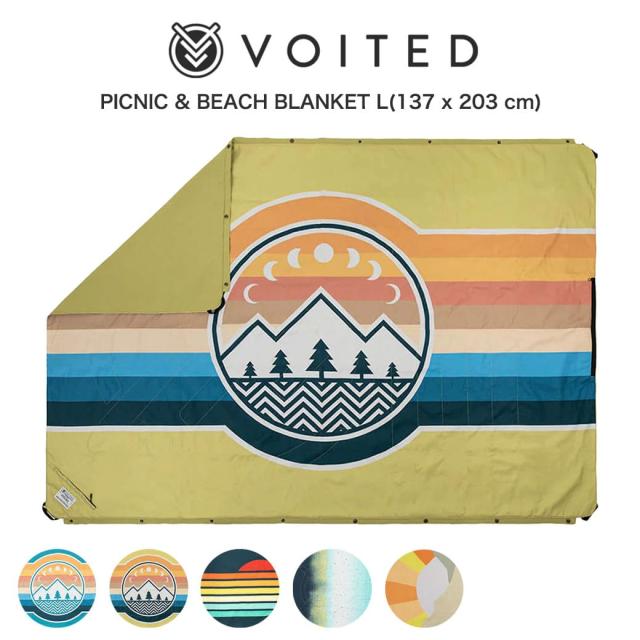 SALE30%OFF VOITED ボイテッド COMPACT PICNIC & BEACH BLANKET Lサイズ コンパクト ピクニック＆ビーチブランケット バンライフ キャンピングカー 車中泊 封筒型 寝袋 クッション シュラフ 布団