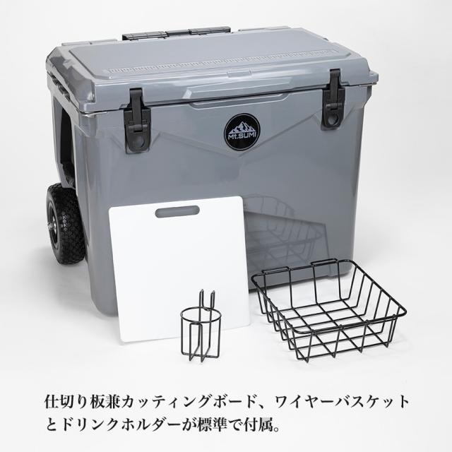 Mt.SUMI (マウントスミ) アイスロッククーラー 60QT ローラー 56.8L  ファミリーキャンプ グループキャンプ向け BBQ アウトドアイベント