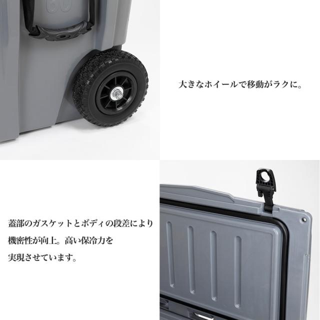 Mt.SUMI (マウントスミ) アイスロッククーラー 60QT ローラー 56.8L  ファミリーキャンプ グループキャンプ向け BBQ アウトドアイベント