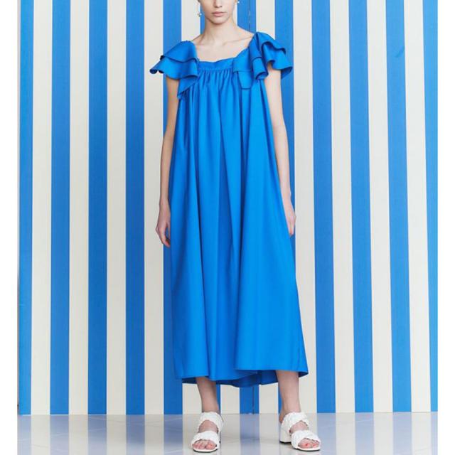 SALE50%OFF DOUBLE STANDARD CLOTHING ダブルスタンダードクロージング Sov. / フレアスリーブボリュームワンピース 0301140232 レディース ダブスタ ドレス ロング丈 フレア_3