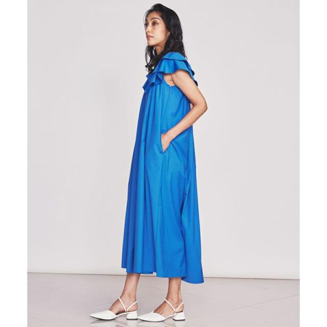 SALE50%OFF DOUBLE STANDARD CLOTHING ダブルスタンダードクロージング Sov. / フレアスリーブボリュームワンピース 0301140232 レディース ダブスタ ドレス ロング丈 フレア_4
