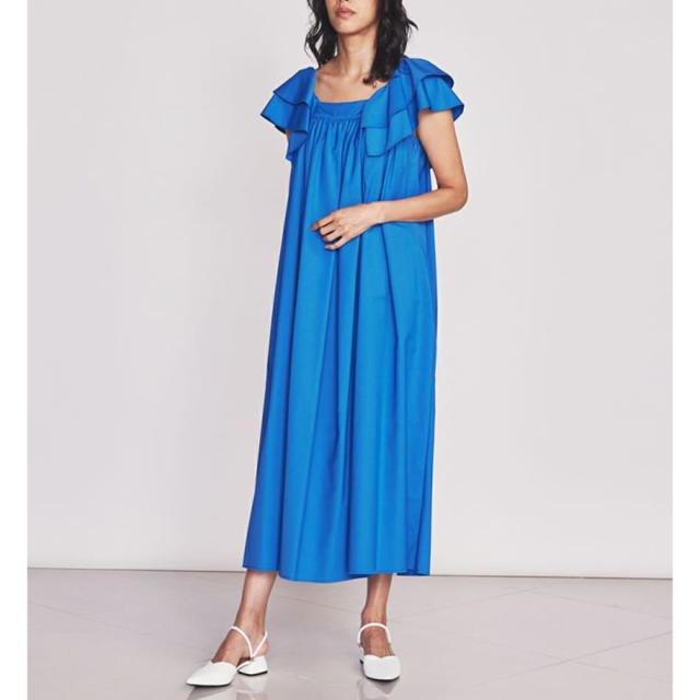SALE50%OFF DOUBLE STANDARD CLOTHING ダブルスタンダードクロージング Sov. / フレアスリーブボリュームワンピース 0301140232 レディース ダブスタ ドレス ロング丈 フレア_6