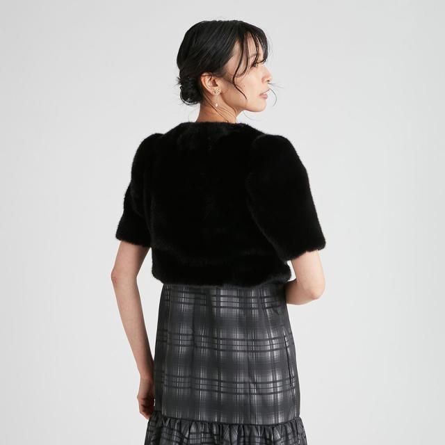 SALE60%OFF CELFORD ハーフスリーブエコファーショートジャケット