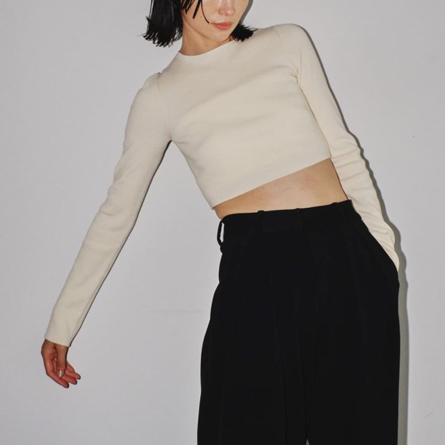 トゥデイフル TODAYFUL Cropped Smooth Knit クロップドスムースニット ...