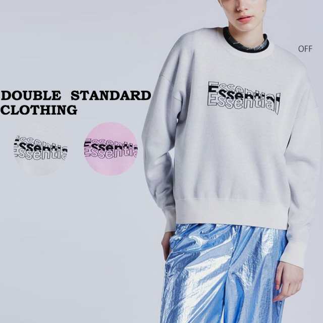 DOUBLE STANDARD CLOTHING ダブルスタンダードクロージング ESSENTIAL / ジャガードロゴトレーナー 2509060241 レディース ダブスタ トッ