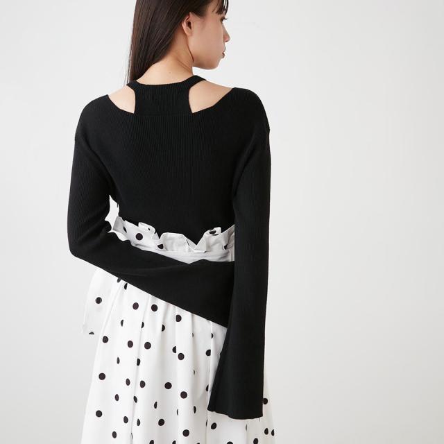 SALE50%OFF SNIDEL タフタスカートドッキングニットワンピース SALE50%OFF SNIDEL タフタスカートドッキングニットワンピース