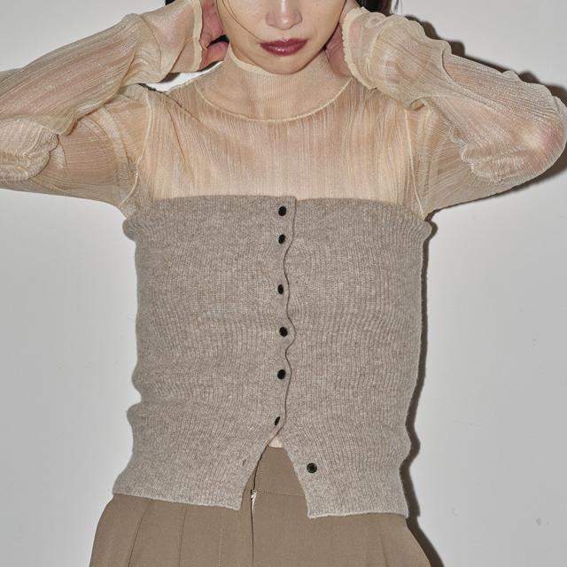 SALE40%OFF TODAYFUL トゥデイフル Sheer Randomrib Knit シアーランダムリブニット 12420513 2024秋冬 トップス タートル インナー SALE40%OFF TODAYFUL トゥデイフル Sheer Randomrib Knit シアー