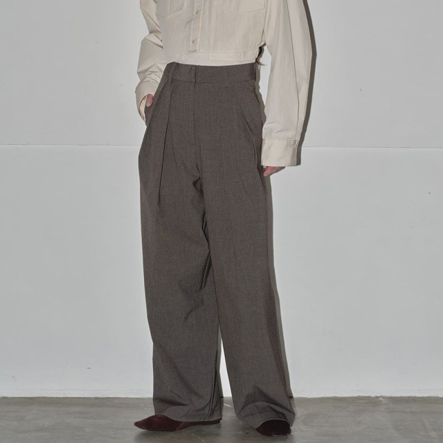 トゥデイフル TODAYFUL Doubletuck Smooth Trousers ダブルタックスムーストラウザーズ 12420704 2024秋冬 レディース ボトムス ワイドシ