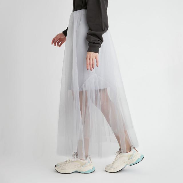 SALE50%OFF emmi atelier エミ アトリエ レイヤードチュールスカート 13wfs241031 レディース ロングスカート 3way シアー レイヤードスタイル_2
