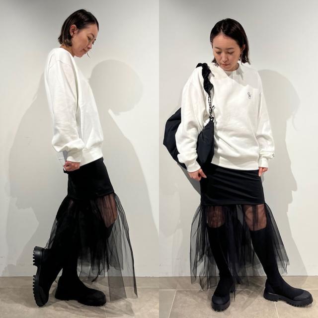 SALE50%OFF emmi atelier エミ アトリエ レイヤードチュールスカート 13wfs241031 レディース ロングスカート 3way シアー レイヤードスタイル_6
