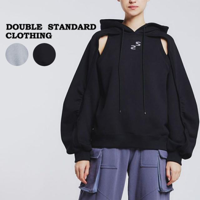 DOUBLE STANDARD CLOTHING ESSENTIAL / カットアウトフーディー 2508110241 レディース ダブスタ トップス ベーシック スポーティー 大人カジュアル モード