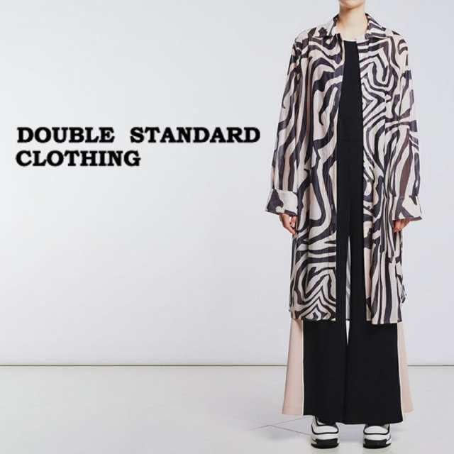 DOUBLE STANDARD CLOTHING ESSENTIAL / ゼブラプリントロングシャツ 2504240241 レディース ダブスタ トップス シアー デイリー 羽織