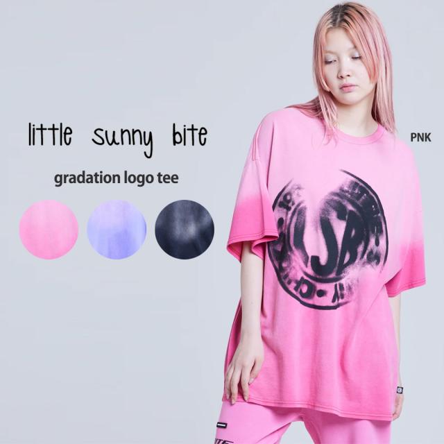 SALE30%OFF little sunny bite リトルサニーバイト gradation logo tee グラデーションロゴTシャツ lsb-ltop-040w メンズ レディース ユニセックス カットソー オーバーサイズ セレクトショップムー