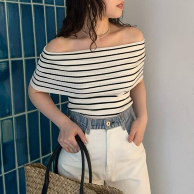 SALE40%OFF FRAY I.D フレイアイディー オフショルダーリブニットトップス fwnt244027 レディース トップス リブニット 光沢感 ドレープ性 フェミニン デート 女子会 SALE40%OFF FRAY I.D フレイアイディー オフショルダーリブニット