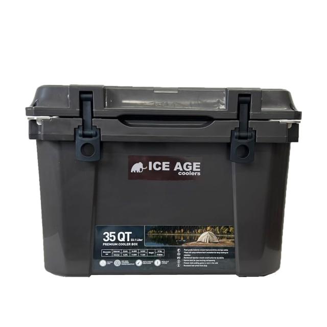 ICE AGE premium アイスエイジプレミアムクーラーボックス 35QT 33.1L  保冷剤つき 1-3人向けクーラーBOX 充実のオプション キャンプ 釣り ピクニック 車中泊