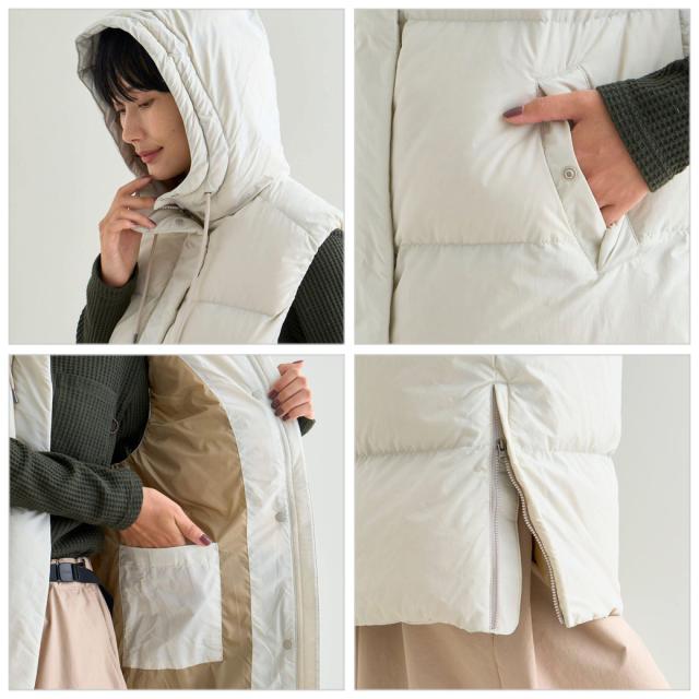 NANGA LONG DOWN VEST PARKA W(WOMEN) ウィメンズ レディース ダウンベスト アウター 羽織り_5