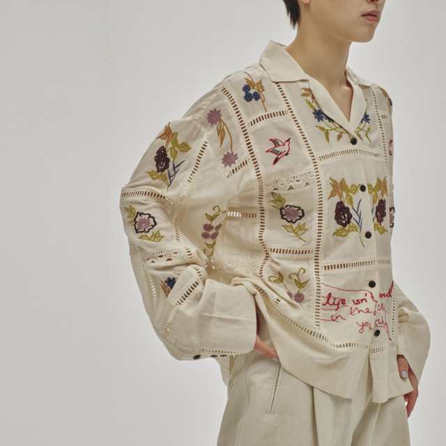 (予約)TODAYFUL Embroidery Patchwork Shirts エンブロイダリーパッチワークシャツ 12510404(3月下旬以降入荷) トップス レディース 刺繍