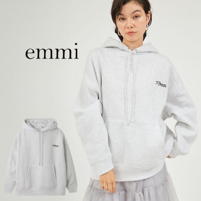 emmi エミ emmi×GOOD ROCK SPEED カレッジワイドボディフーディ 25AW-SWH1-EMMI レディース トップス コラボ 長袖 カジュアル 2025冬