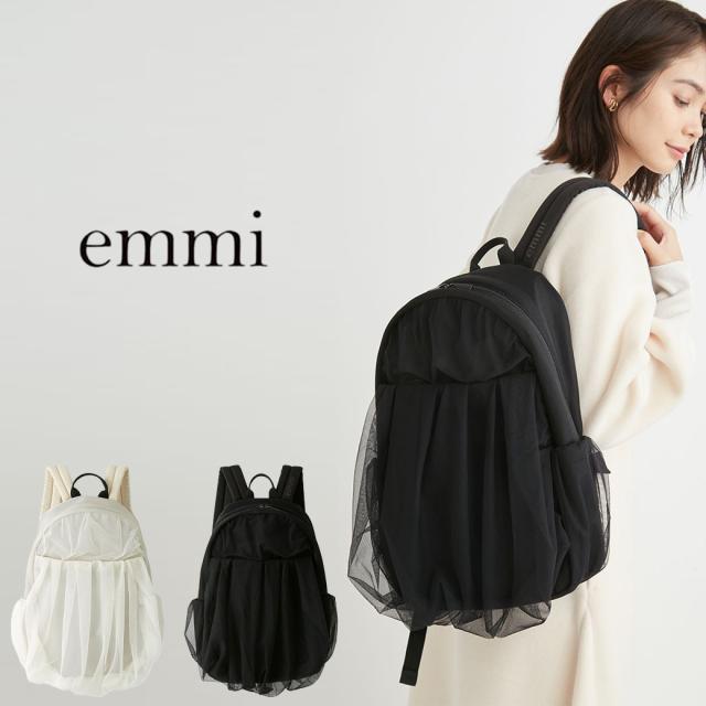 emmi atelier エミ アトリエ チュールギャザーボディーバックパック 13wgb245307 レディース リュック カバン BAG メッシュ生地 2024冬