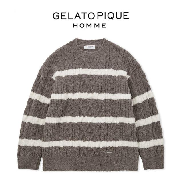 SALE20%OFF ジェラートピケ オム ベビモコアランボーダープルオーバー pmnt245056 ジェラピケ メンズ ルームウェア GELATO PIQUE HOMME 7,318円