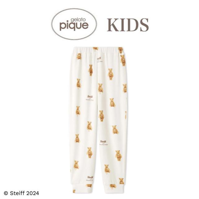 SALE30%OFF ジェラートピケ キッズ gelato pique kids Steiff James柄ロングパンツ pkcp245465 ジェラピケ シュタイフ テディベア 子供服 ルームウェア 部屋着 ギフト プレゼントにおすすめ