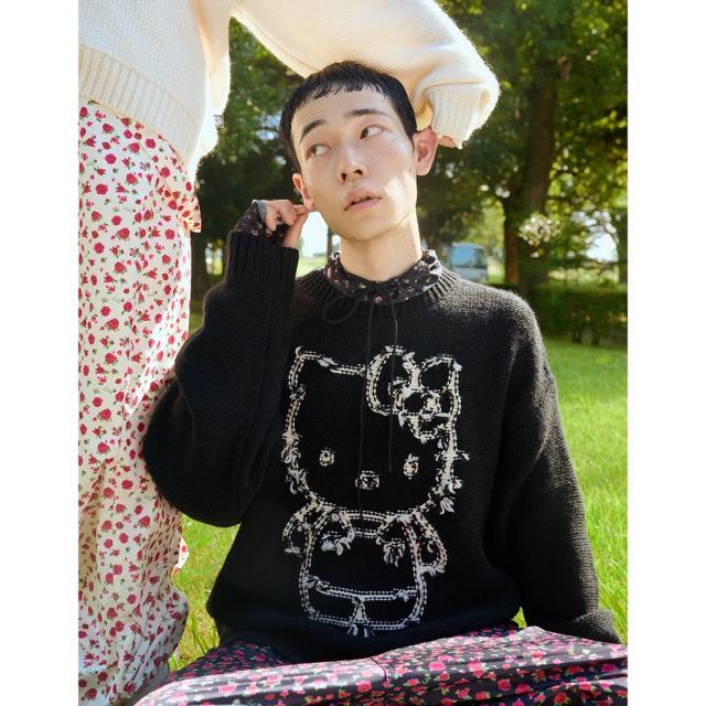 ハローキティ × リトルサニーバイト ニットトップス HELLO KITTY