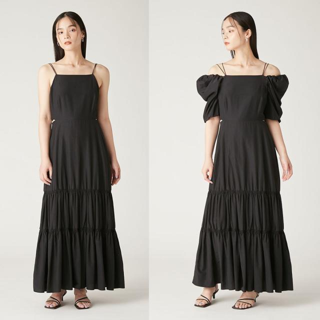 (予約) フレイアイディー FRAY I.D 3wayパフスリーブワンピース fwfo251091 (3月下旬以降入荷) レディース ドレス ロングワンピース オフショル 2025春の通販は