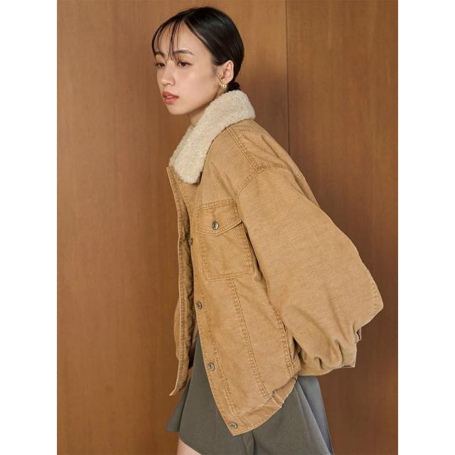 スナイデル SNIDEL 衿ボアコーデュロイブルゾン swfc251035