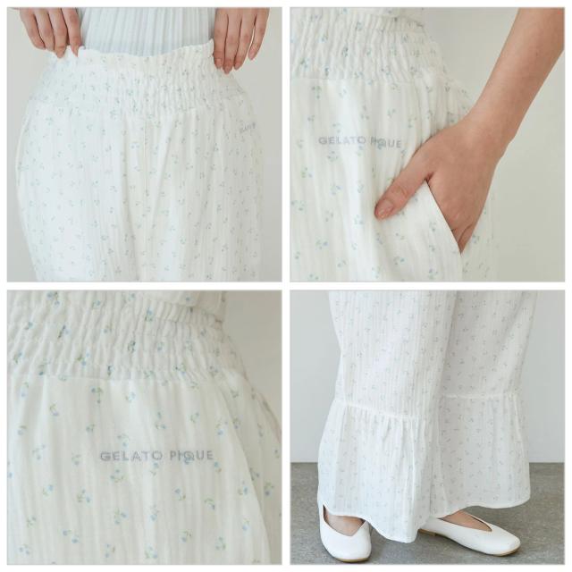 ジェラートピケ gelato pique 販路限定 マタニティガーゼロングパンツ pwfp252286 ジェラピケ ルームウェア 妊婦 パジャマ 部屋着 綿100% レディース 2025夏 ギフト プレゼントにおすすめ