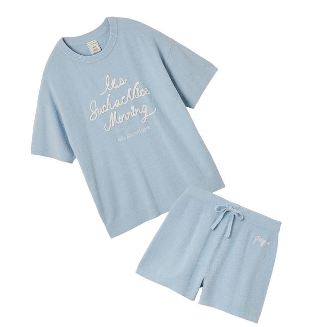 ★そう【新品】ジェラートピケ　上下セット 新品 ジェラートピケ ハートアランプルオーバー&ロングパンツ