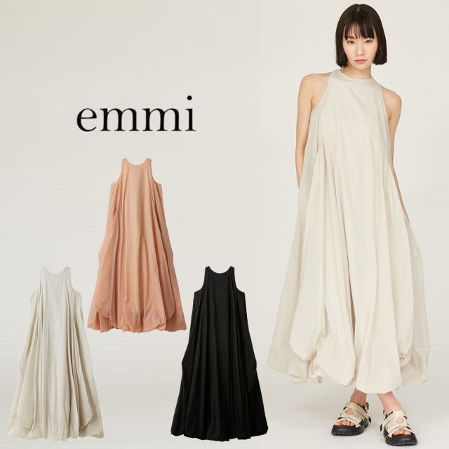 SALE40%OFF エミ アトリエ シアーナイロンボリュームワンピース 13wfo252025 レディース ロング丈 カップ付き ベアトップ