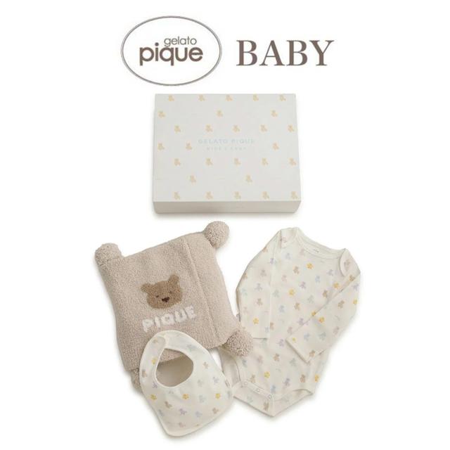 ジェラートピケ ベビー gelato pique BABY ベアブランケット&amp;ボディースーツ&amp;スタイ3点セット ギフトBOX pbgg259069 ※ラッピング済み商品 ジェラピケ 出産祝い 赤ちゃん 専用BOX入り 2025夏 ギフト プレゼントにオススメ