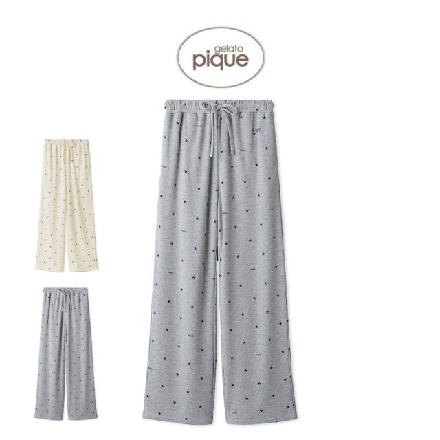 ジェラートピケ gelato pique 星柄ワッフルロングパンツ pwcp254318 ジェラピケ ルームウェア パジャマ 部屋着 レディース 2025秋 ギフト プレゼントにおすすめ
