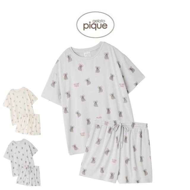 SALE10%OFF ジェラートピケ gelato pique 接触冷感 コアラ柄Tシャツ&ショートパンツ pwct254249 pwcp254250 ジェラピケ ルームウェア パジャマ