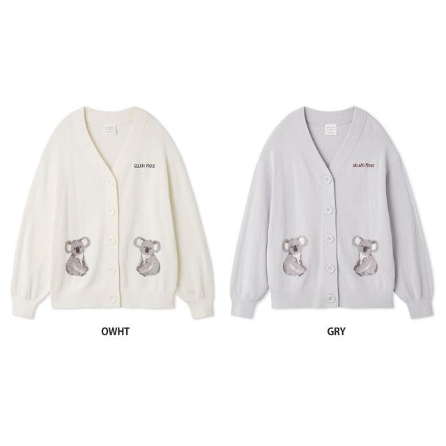 ジェラートピケ gelato pique コアラジャガードカーディガン