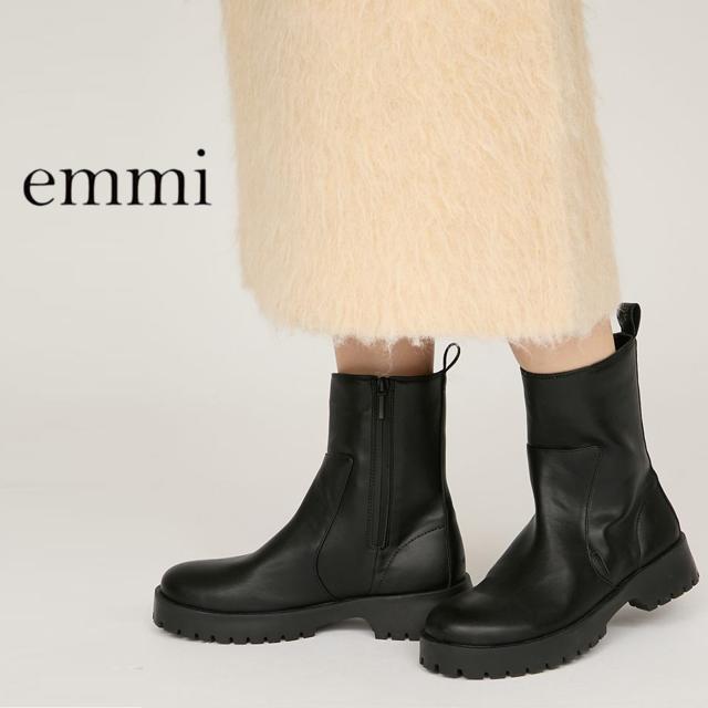 emmi atelier エミ アトリエ  ウォータープルーフ アンクルブーツ 13wgs254504 レディース 靴 ショートブーツ 防水 レザーライク 2025秋