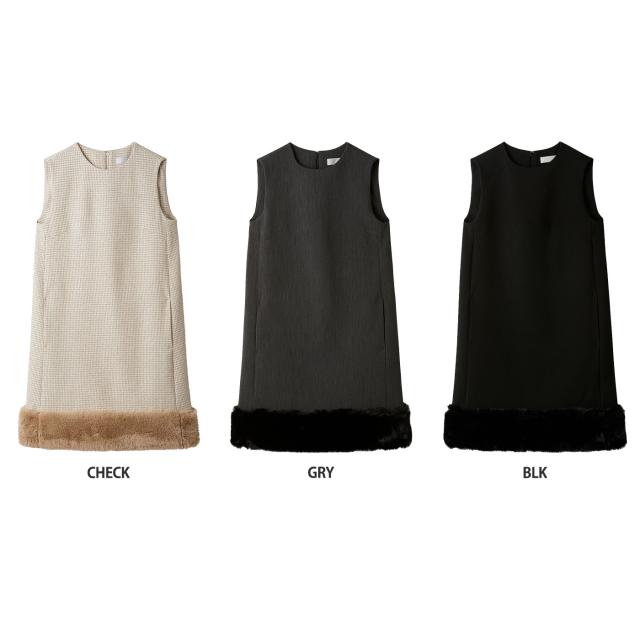 セルフォード CELFORD 裾ファーミニワンピース cwfo254087 レディース Aラインシルエット 結婚式 ドレス 2025秋 セルフォード CELFORD 裾ファーミニワンピース cwfo254087 レディース