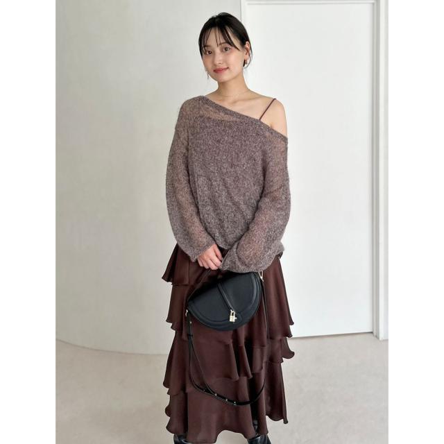 スナイデル SNIDEL シアーモヘヤルーズプルオーバー swnt254090