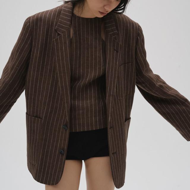 TODAYFUL トゥデイフル Boyfriend Stripe Linen Jacket ボーイフレンドストライプリネンジャケット 12610108 2026春夏 アウター レディース 羽織_2