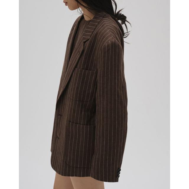 TODAYFUL トゥデイフル Boyfriend Stripe Linen Jacket ボーイフレンドストライプリネンジャケット 12610108 2026春夏 アウター レディース 羽織_3
