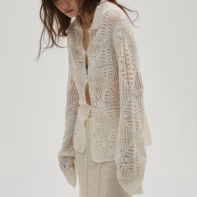 (予約)TODAYFUL トゥデイフル Crochet Lace Shirts クロシェレースシャツ 12610420 (4月中旬以降入荷) トップス レディース ニット 羽織 2026春