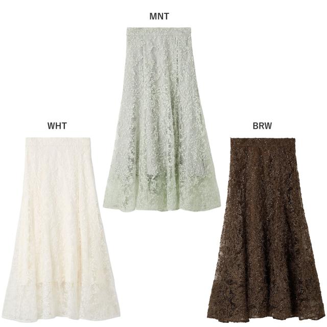SALE50%OFF スナイデル SNIDEL ファブリックイレヘムフレアスカート swfs254268 ロングスカート シアーレース レディース【P10】_1