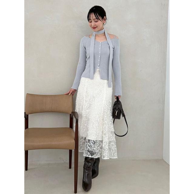 SALE50%OFF スナイデル SNIDEL ファブリックイレヘムフレアスカート swfs254268 ロングスカート シアーレース レディース【P10】_4